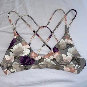 Green floral O’Neil bathing suit top